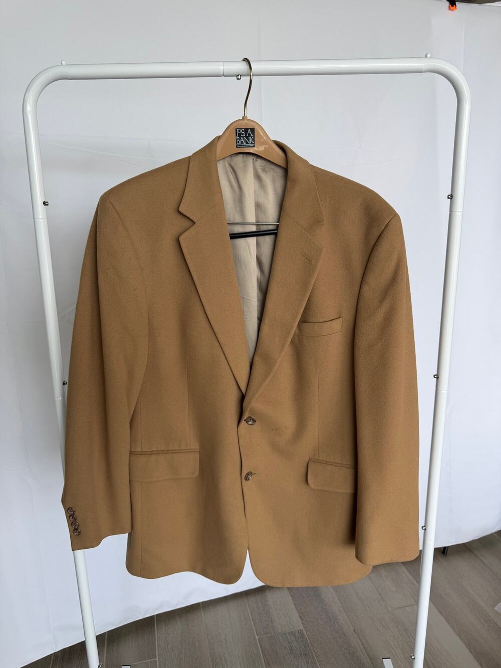Men’s Camel Tan Button Blazer Sport Coat Classic Preppy Old Money Style Size 42